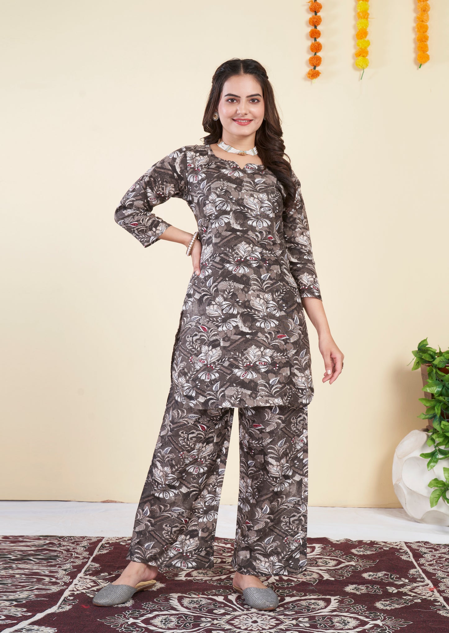 New festival cotton Printed Co ord Set