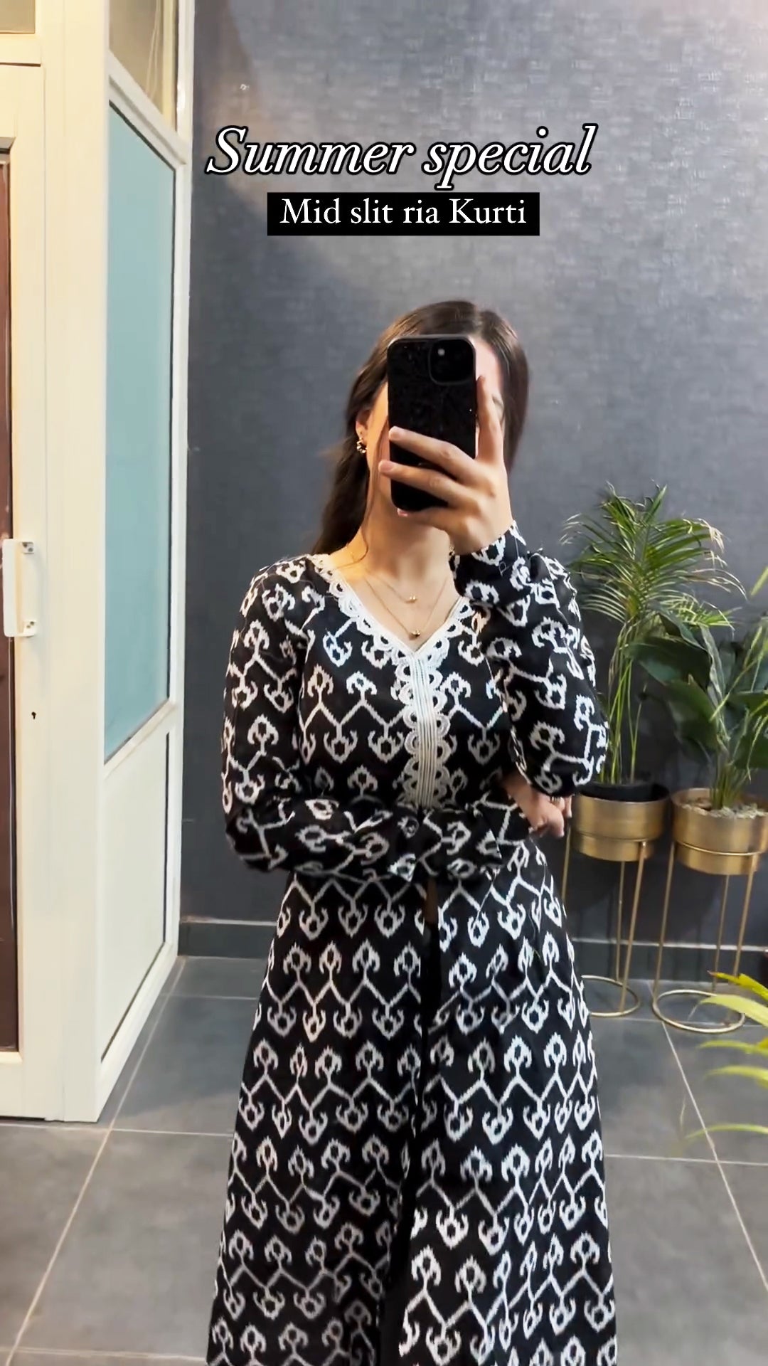 Presented Summer Special Mid Slit Ria Cotton Kurtis
