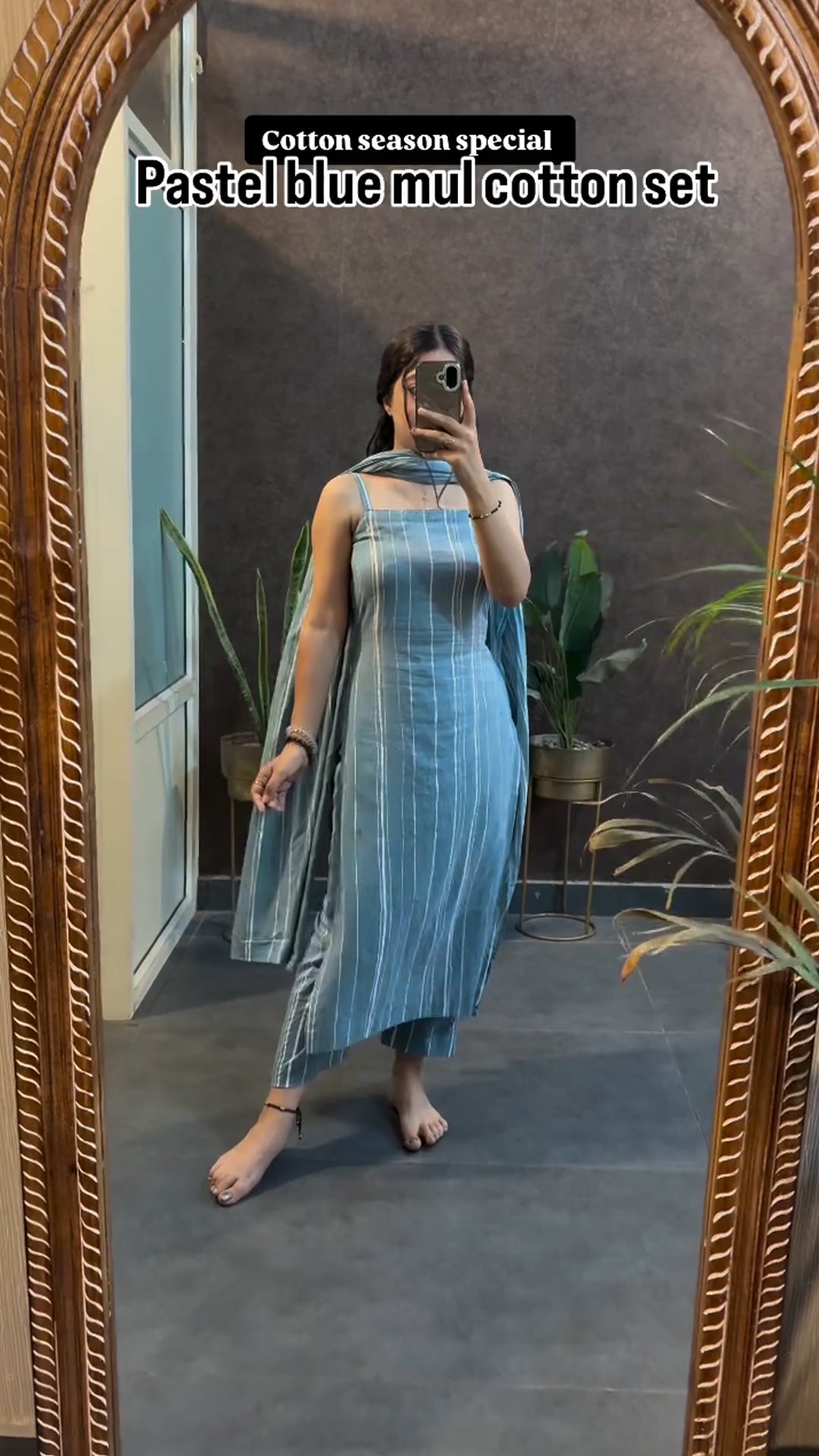 Everyday Comfort Pastel Blue Mul Cotton Set