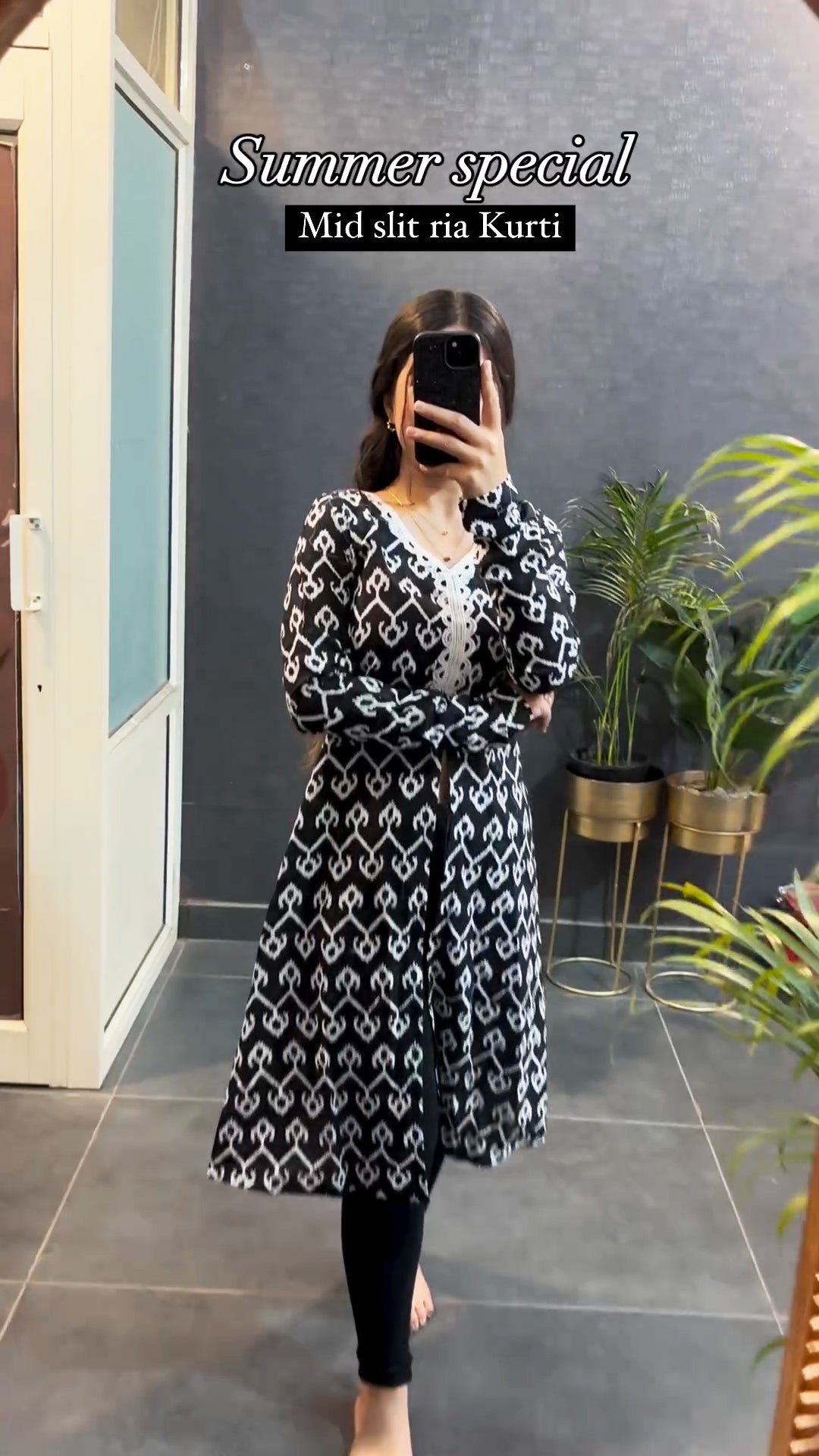 Presented Summer Special Mid Slit Ria Cotton Kurtis