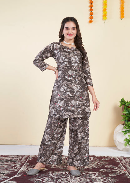 New festival cotton Printed Co ord Set