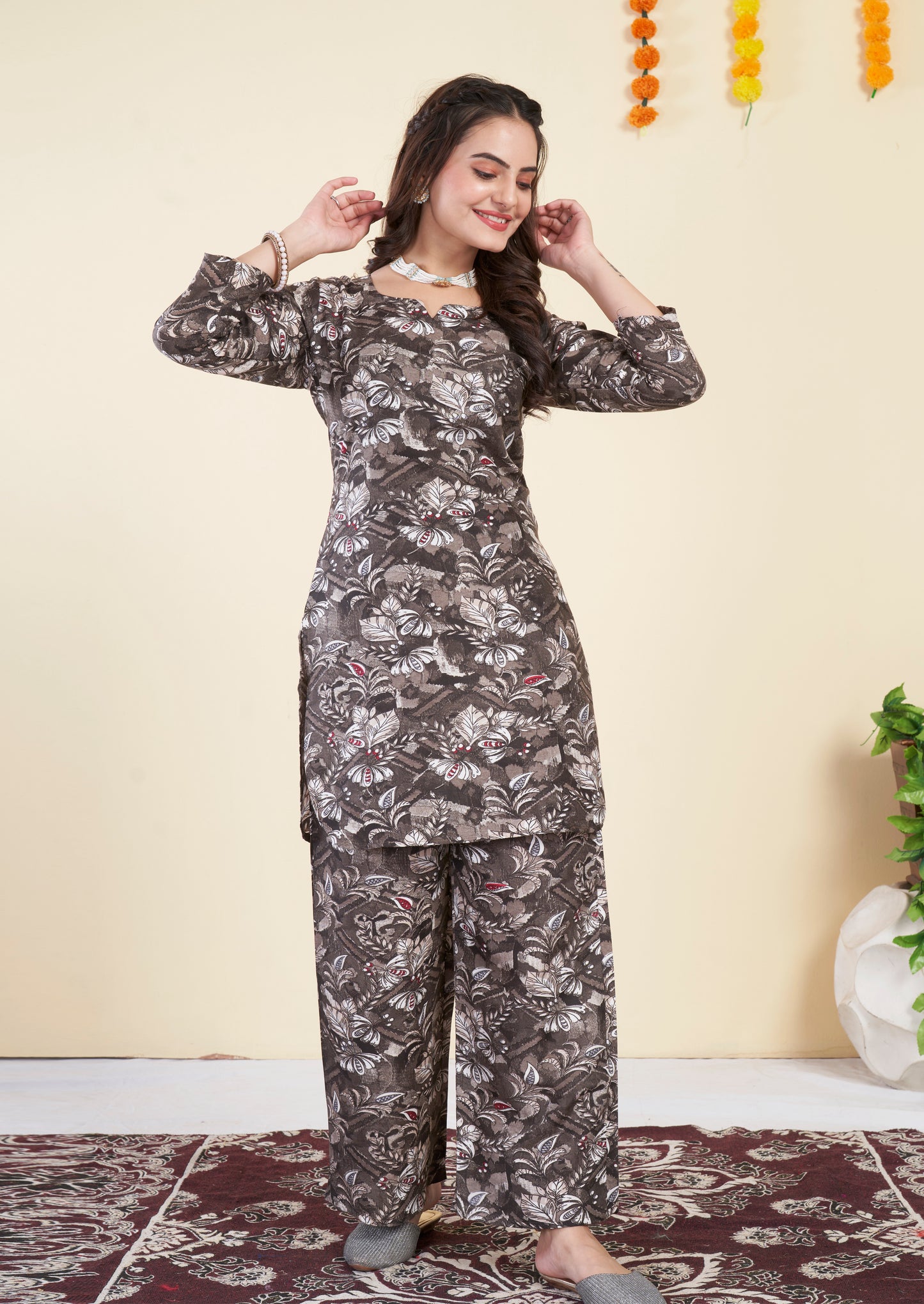 New festival cotton Printed Co ord Set
