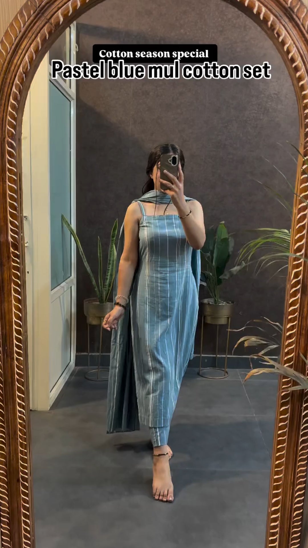 Everyday Comfort Pastel Blue Mul Cotton Set