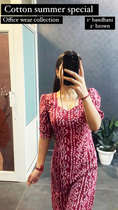presented Cotton Summer Special Office Wear Kurtis