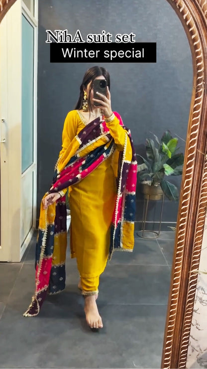 Niha Cotton Special Winter Duppta suit set