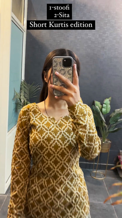 New Edition in Cotton Short Kurtis Full Sleeves