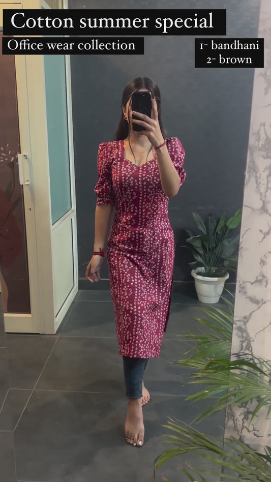 presented Cotton Summer Special Office Wear Kurtis